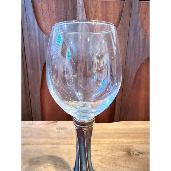 Vtg. Set of 2 Handcrafted Pottery Stoneware Wine Glasses Goblets Chalice SIGNED - Picture 2 of 8